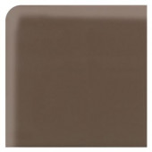 Semi-Gloss Artisan Brown 2 in. x 2 in. Ceramic Bullnose Corner Wall Tile-DISCONTINUED