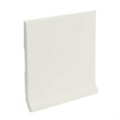 Color Collection Matte Bone 6 in. x 6 in. Ceramic Stackable /Finished Cove Base Wall Tile-DISCONTINUED