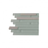 Temple Pistachio Ice Marble And Glass Tile - 6 in. x 6 in. Tile Sample-DISCONTINUED