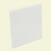 Color Collection Matte Snow White 4-1/4 in. x 4-1/4 in. Ceramic Surface Bullnose Corner Wall Tile-DISCONTINUED