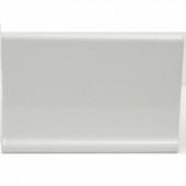Color Collection Snow White 4 in x 6 in. Ceramic Cove Base Wall Tile