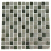 Contempo Ming White 12 in. x 12 in. x 8 mm Marble and Glass Tile