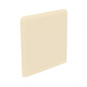 Color Collection Bright Khaki 3 in. x 3 in. Ceramic Surface Bullnose Corner Wall Tile-DISCONTINUED