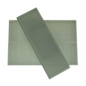 Contempo Seafoam Polished 4 in. x 12 in. x 8 mm Glass Subway Tile (1 sq. ft./each)