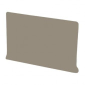 Color Collection Matte Cocoa 4-1/4 in. x 6 in. Ceramic Left Cove Base Corner Wall Tile-DISCONTINUED