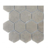 Medieval Hexagon Polished Marble Floor and Wall Tile Sample