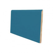 Bright Denim 3 in. x 6 in. Ceramic 6 in. Surface Bullnose Wall Tile-DISCONTINUED