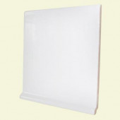 Color Collection Bright White Ice 6 in. x 6 in. Ceramic Stackable Right Cove Base Corner Wall Tile-DISCONTINUED