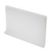Color Collection Bright Tender Gray 4 in. x 6 in. Ceramic Cove Base Wall Tile-DISCONTINUED