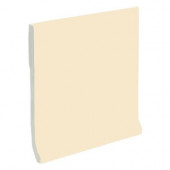 Color Collection Bright Khaki 4-1/4 in. x 4-1/4 in. Ceramic Stackable Cove Base Wall Tile-DISCONTINUED