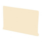 Color Collection Matte Khaki 4 in. x 6 in. Ceramic Left Cove Base Corner Wall Tile-DISCONTINUED