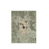 Castle De Verre Gray Stone 10 in. x 13 in. Porcelain Decorative Floor and Wall Tile-DISCONTINUED