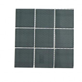 Contempo Blue Gray Polished Glass Tile Sample