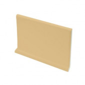 Color Collection Matte Camel 4 in. x 6 in. Ceramic Cove Base Wall Tile-DISCONTINUED
