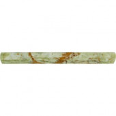 Green 1 in. x 12 in. Dome Molding Polished Onyx Wall Tile (10 ln. ft. / case)