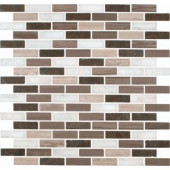 Arctic Storm 12 in. x 12 in. Honed Marble Mesh-Mounted Mosaic Floor and Wall Tile