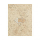 Brixton Sand 9 in. x 12 in. Ceramic Decorative Accent Wall Tile - DISCONTINUED