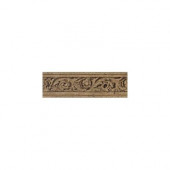 Fashion Accents Noce Flora 4 in. x 13 in. Travertine Listello Wall Tile
