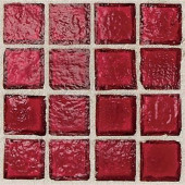 Egyptian Glass Crimson 12 in. x 12 in. x 6 mm Glass Face-Mounted Mosaic Wall Tile (11 sq. ft. / case)