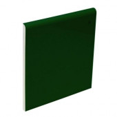 Bright Kelly 4-1/4 in. x 4-1/4 in. Ceramic Surface Bullnose Wall Tile-DISCONTINUED