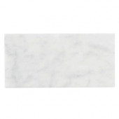 Carrara 3 in. x 6 in. x 8mm Honed Marble Wall Tile (1pk/8pcs-1 sq. ft./4.5 lbs Each)
