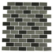 Shade 12 in. x 12 in. x 8 mm Glass Mosaic Floor and Wall Tile