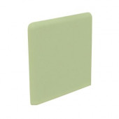 Color Collection Matte Spring Green 3 in. x 3 in. Ceramic Surface Bullnose Corner Wall Tile-DISCONTINUED