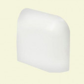 Color Collection Matte Snow White 2 in. x 2 in. Ceramic Radius Corner Wall Tile-DISCONTINUED