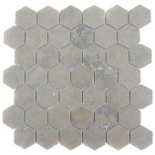 Medieval Hexagon Polished 12 in. x 12 in. x 8 mm Marble Floor and Wall Tile