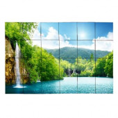 Waterfall3 36 in. x 24 in. Tumbled Marble Tiles (6 sq. ft. /case)