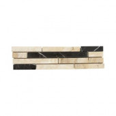 Midnight Pearl 3 in. x 12 in. Travertine Marble Accent Strip