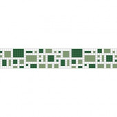 Scatter Verdure Border 117.5 in. x 4 in. Glass Wall and Light Residential Floor Mosaic Tile