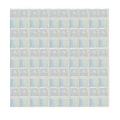 Sonterra Glass Ice White Iridescent 12 in.x12 in.x 6mm Glass Sheet Mounted Mosaic Wall Tile(10 sq.ft./case)-DISCONTINUED