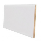 Color Collection Matte Tender Gray 3 in. x 6 in. Ceramic Surface Bullnose Wall Tile-DISCONTINUED