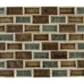 Fossil Canyon 12 in. x 12 in. x 8 mm Glass Mesh-Mounted Mosaic Tile
