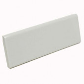 Bright Snow White 2 in. x 6 in. Ceramic Surface Cap Wall Tile