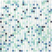 12.8 in. x 12.8 in. Venice Emerald Mix Frosted Glass Tile-DISCONTINUED