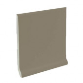 Bright Cocoa 6 in. x 6 in. Ceramic Stackable /Finished Cove Base Wall Tile-DISCONTINUED