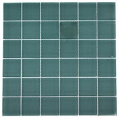Contempo Turquoise Polished 12 in. x 12 in. x 8 mm Glass Floor and Wall Tile