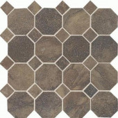 Aspen Lodge Midnight Blaze 12 in. x 12 in. x 6 mm Porcelain Octagon Mosaic Floor and Wall Tile (7.74 sq. ft. / case)