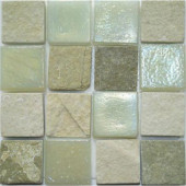 Edgewater Stone Steps Glass and Slate Mosaic & Wall Tile - 5 in. x 5 in. Tile Sample-DISCONTINUED