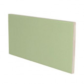 Color Collection Matte Spring Green 3 in. x 6 in. Ceramic Surface Bullnose Wall Tile-DISCONTINUED