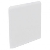 Color Collection Bright Tender Gray 3 in. x 3 in. Ceramic Surface Bullnose Corner Wall Tile-DISCONTINUED