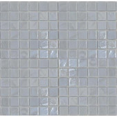 Gemstonez Chalcedony-1301 Mosiac Recycled Glass Mesh Mounted Floor and Wall Tile - 3 in. x 3 in. Tile Sample