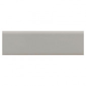 Modern Dimensions Matte Desert Gray 2-1/8 in. x 8-1/2 in. Ceramic Bullnose Wall Tile-DISCONTINUED