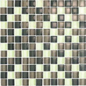 Color Blends Selva-1601 Gloss Mosaic Glass Mesh Mounted Tile - 4 in. x 4 in. Tile Sample-DISCONTINUED