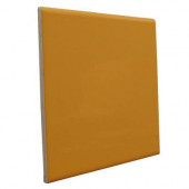 Color Collection Bright Mustard 6 in. x 6 in. Ceramic Surface Bullnose Wall Tile-DISCONTINUED