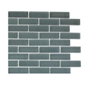 Contempo Blue Gray 1/2 in. x 2 in. Brick Pattern Tile Sample