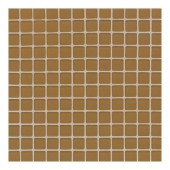 Maracas Butternut 12 in. x 12 in. 8mm Frosted Glass Mesh-Mounted Mosaic Wall Tile (10 sq. ft. / case)-DISCONTINUED
