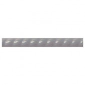 Liners Suede Gray 1 in. x 6 in. Ceramic Rope Liner Wall Tile